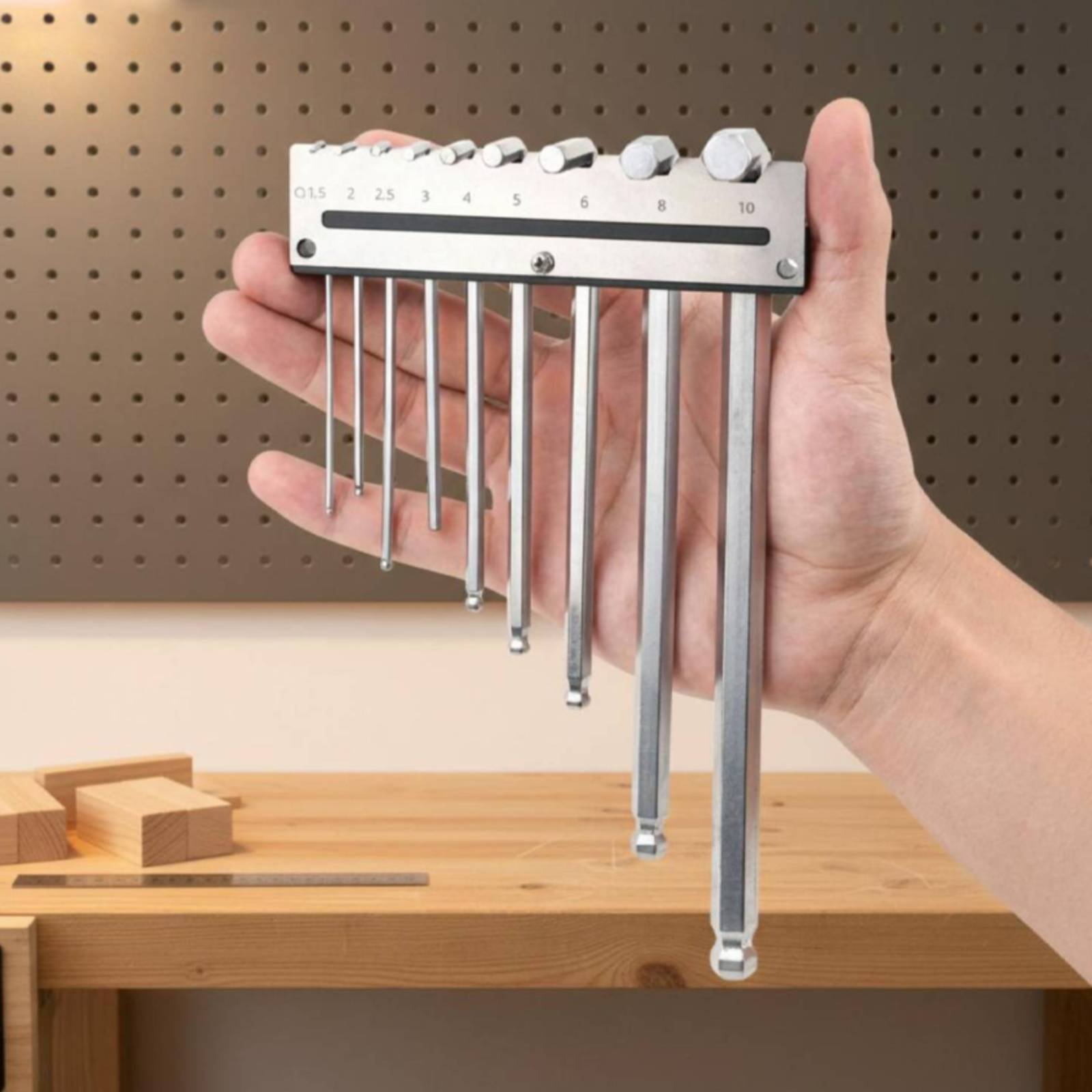 Workshop Tools Storage - 벽걸이형 육각렌치 홀더 금속 페그보드 렌치