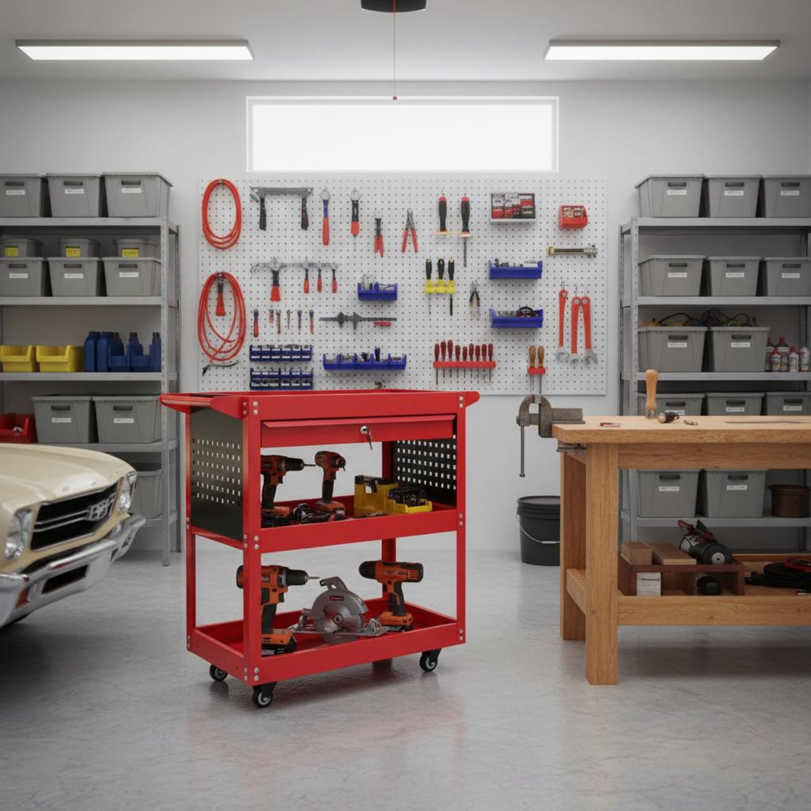 Workshop Tools And Equipment - 3단 공구 카트 두꺼운 강판 3단