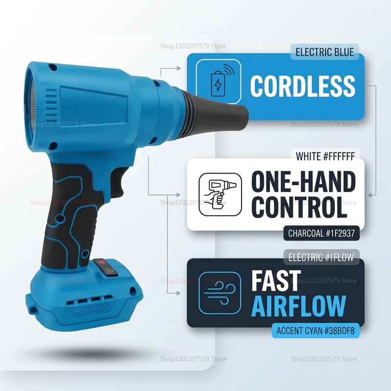 Workshop Tools Car - 18V 브러시리스 무선 에어 더스터 전동