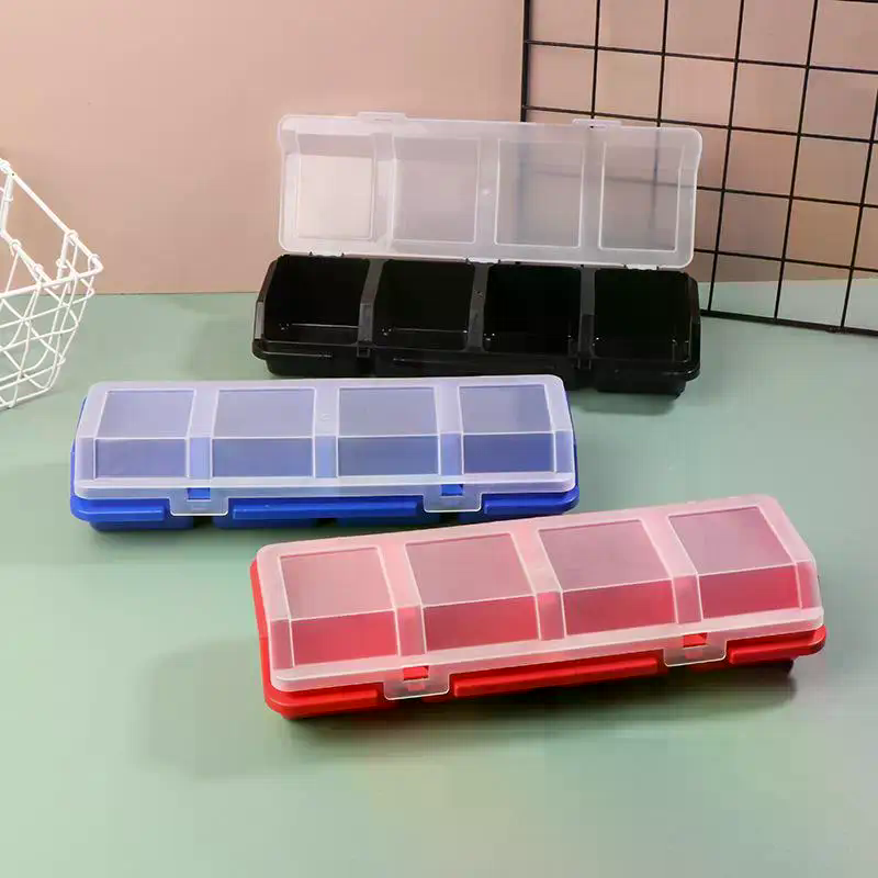 나사 정리함 플라스틱 4칸 수납함 안전 뚜껑 포함 블루 - Tools Box For Workshop 리뷰 및 가격