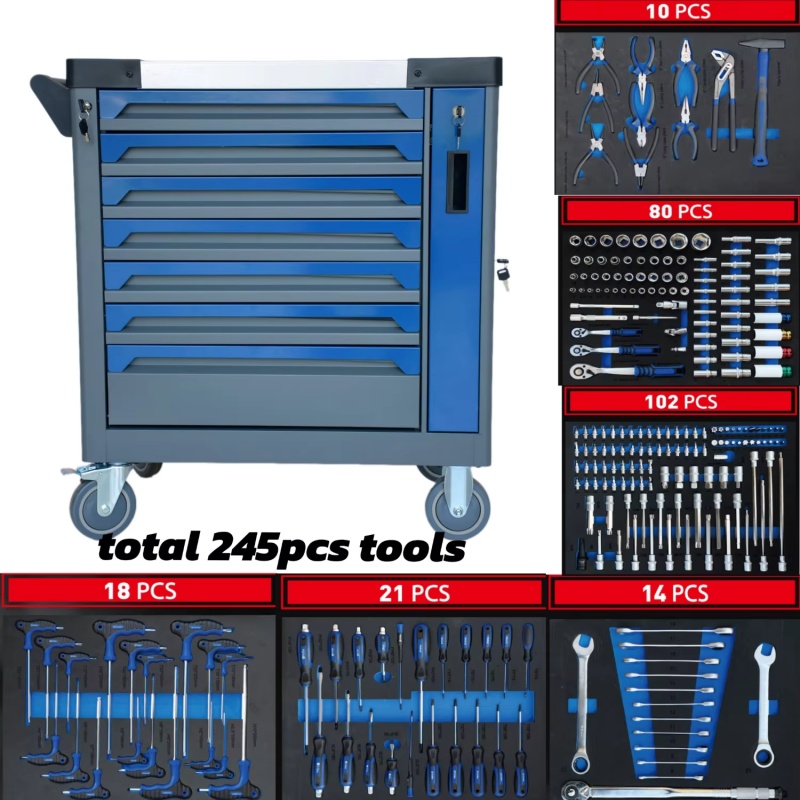 7단 서랍 잠금식 이동식 철제 공구 캐비닛 차고 보관  - Workshop Tools Storage 리뷰 및 가격