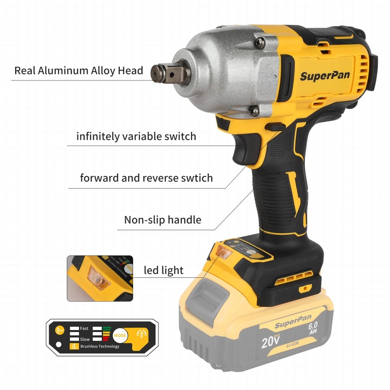 고토크 무선 임팩트 렌치(본체만), 1396Nm 조임  - Tools Use In Workshop 리뷰 및 가격